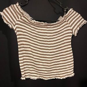 Stripped off the shoulder top